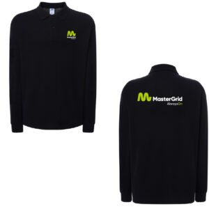 PORA210LS-Polo manches longues Noir Mixte